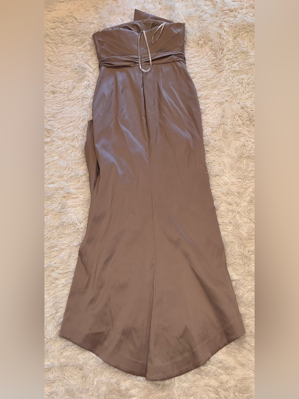 NEW Donna Karan New York Asymmetric Twist
Strapless Cobblestone Gown Sz 8 - Picture 8 of 10
